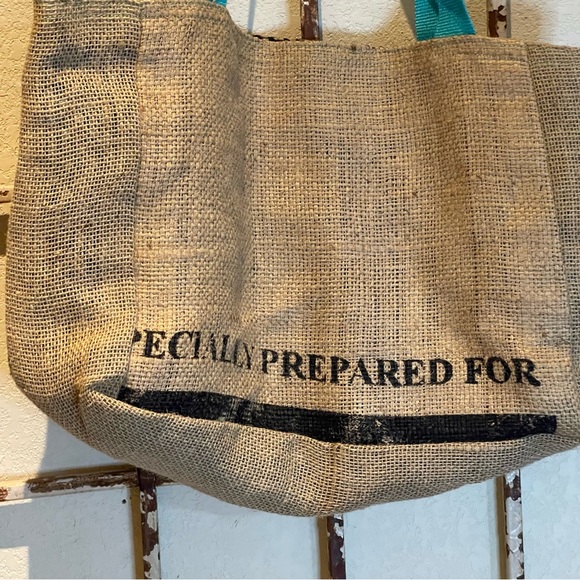 Burlap lined Costa Rico Java  Market Tote Bag - Picture 5 of 10